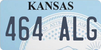 KS license plate 464ALG