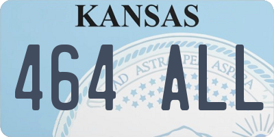 KS license plate 464ALL
