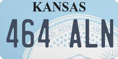 KS license plate 464ALN