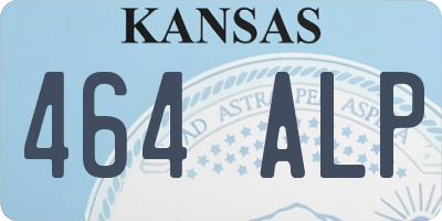 KS license plate 464ALP