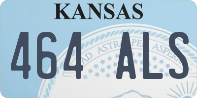 KS license plate 464ALS