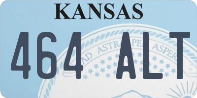 KS license plate 464ALT