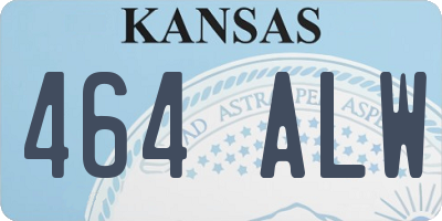 KS license plate 464ALW