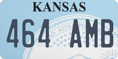 KS license plate 464AMB