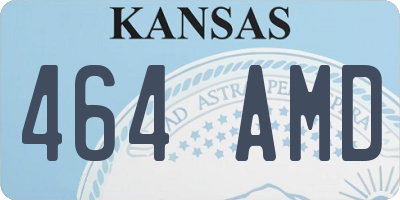 KS license plate 464AMD