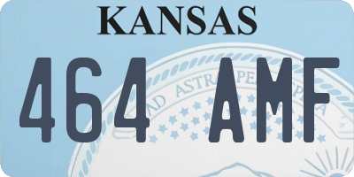 KS license plate 464AMF