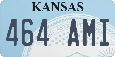 KS license plate 464AMI