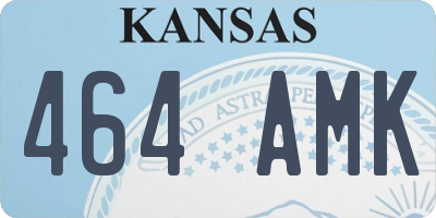 KS license plate 464AMK