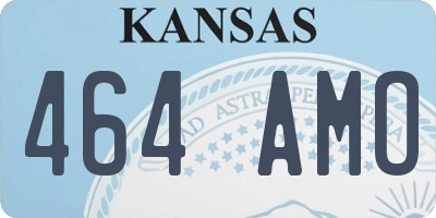 KS license plate 464AMO