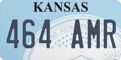 KS license plate 464AMR