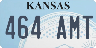 KS license plate 464AMT