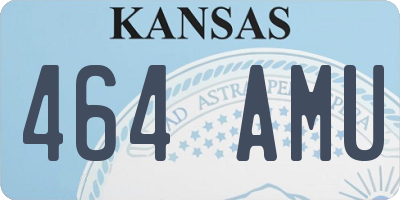KS license plate 464AMU