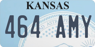 KS license plate 464AMY