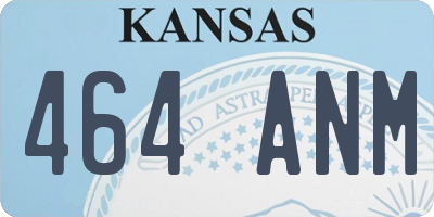KS license plate 464ANM