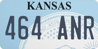 KS license plate 464ANR
