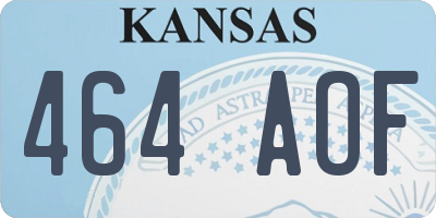 KS license plate 464AOF