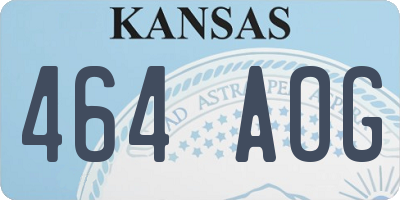 KS license plate 464AOG