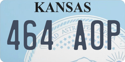KS license plate 464AOP
