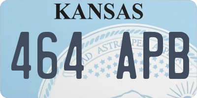 KS license plate 464APB