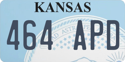 KS license plate 464APD