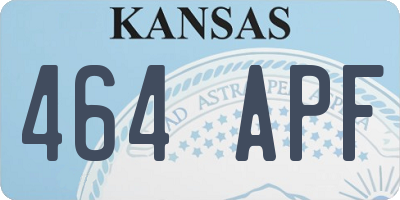 KS license plate 464APF