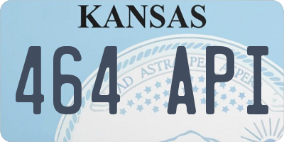 KS license plate 464API