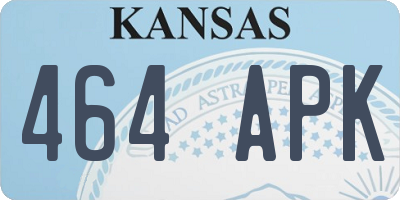KS license plate 464APK