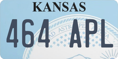 KS license plate 464APL