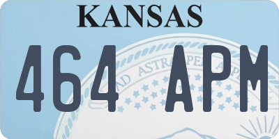 KS license plate 464APM