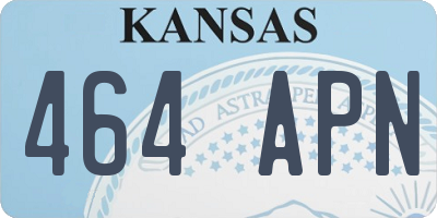 KS license plate 464APN
