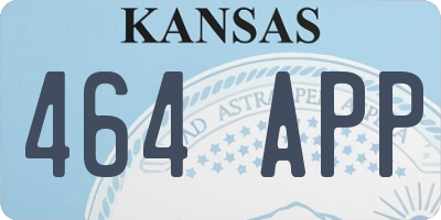 KS license plate 464APP