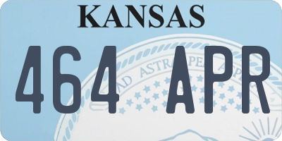 KS license plate 464APR