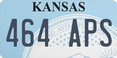 KS license plate 464APS