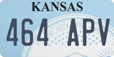 KS license plate 464APV