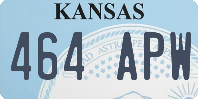 KS license plate 464APW