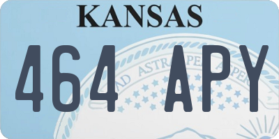 KS license plate 464APY