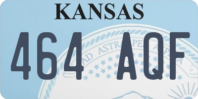 KS license plate 464AQF