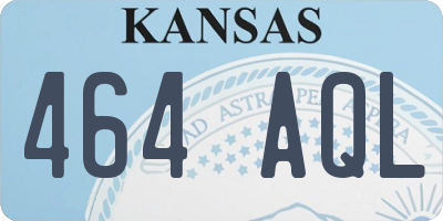 KS license plate 464AQL