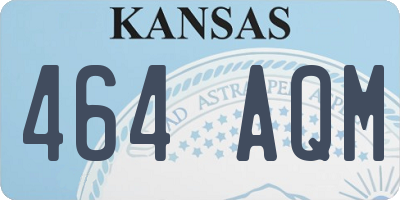 KS license plate 464AQM