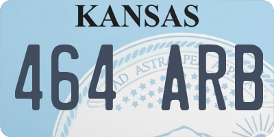 KS license plate 464ARB