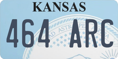 KS license plate 464ARC