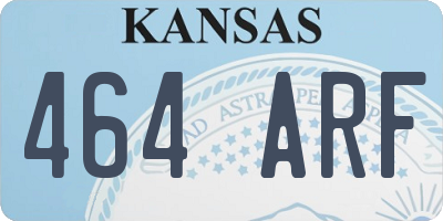 KS license plate 464ARF