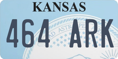 KS license plate 464ARK