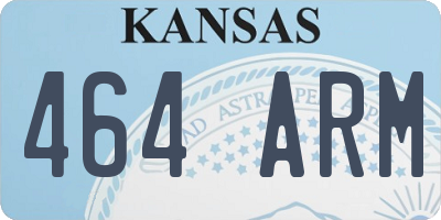 KS license plate 464ARM