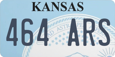 KS license plate 464ARS