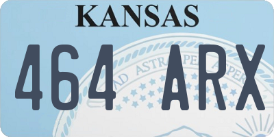KS license plate 464ARX
