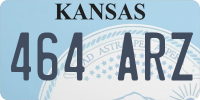 KS license plate 464ARZ
