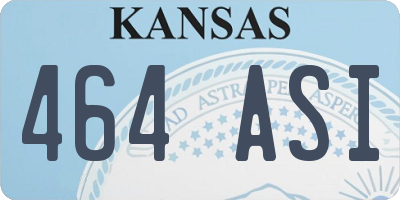 KS license plate 464ASI