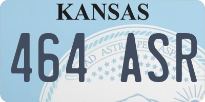 KS license plate 464ASR