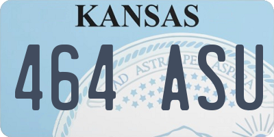 KS license plate 464ASU